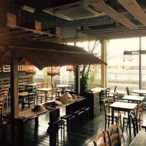 The inside of Bambu Vietnamese restaurant in Colchester, with a view of the restaurant's tables and counter